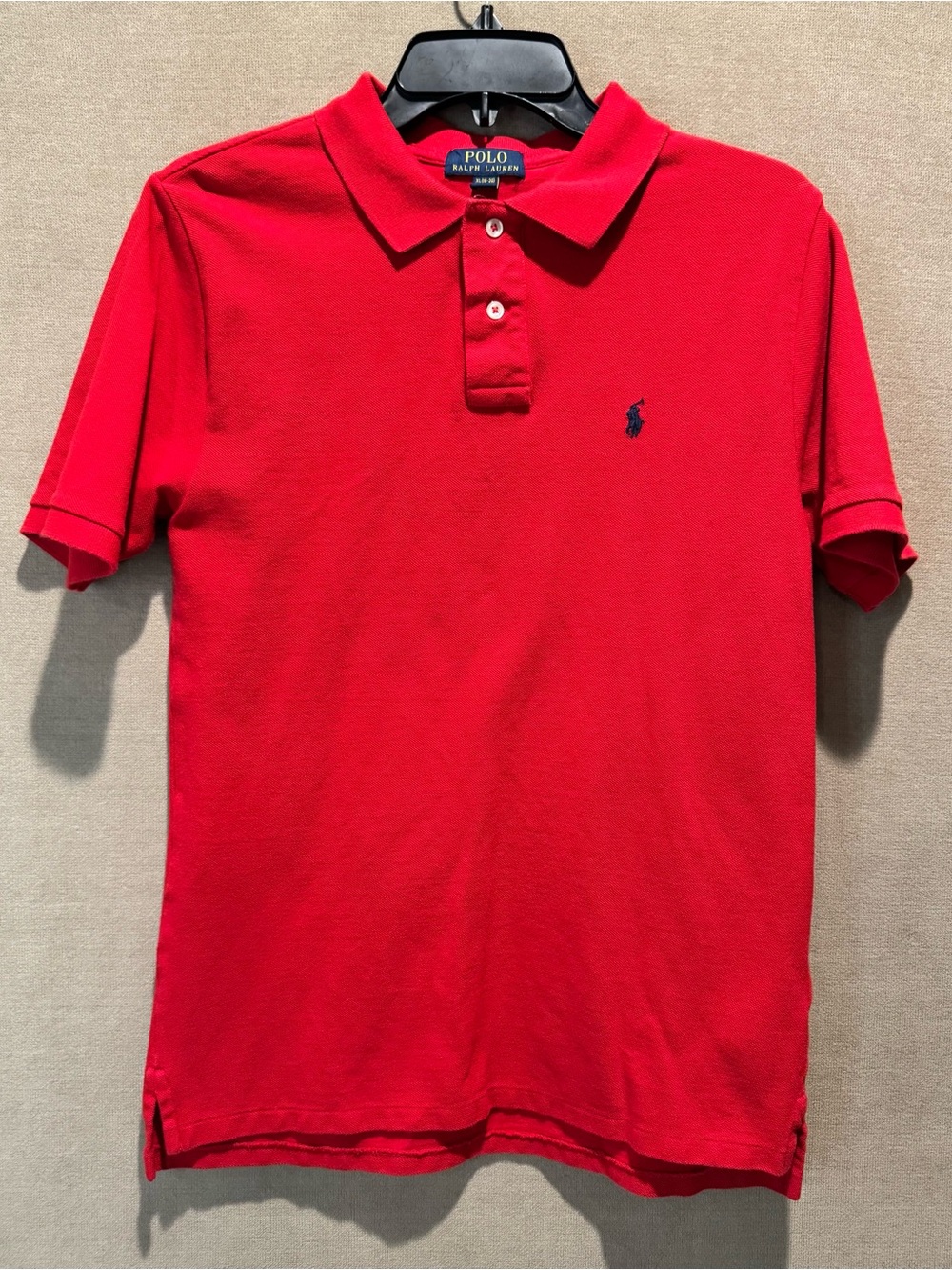 Polo Ralph Lauren Kids Red Mesh Short Sleeve Polo Shirt Boys XL (18-20)